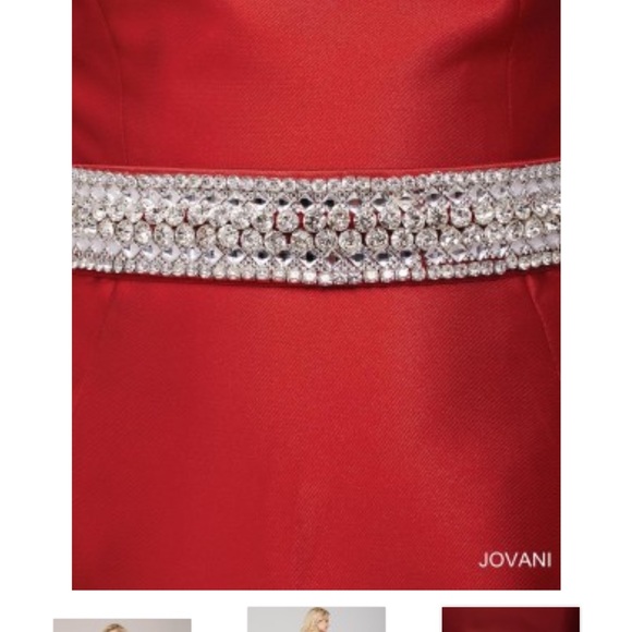 Beautiful Jovani evening dress. Color is Fuchsia. Size 8. - Picture 3 of 5